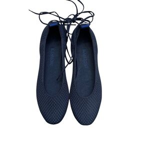 Rothy's The Square Wrap ballet flats in navy blue 8.5